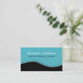 Fitness-Geschäfts-Karten-berufliches blaues Visitenkarte (Stehend Vorderseite)