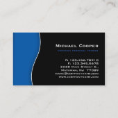 Fitness-Geschäfts-Karten-berufliches schwarzes Visitenkarte (Rückseite)