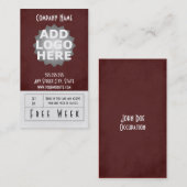 Fitness-Geschäfts-Karten-freier Wochen-Durchlauf Rabattkarte (Vorne/Hinten)