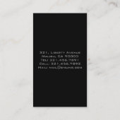 Fitness - Geschäfts-Karten Visitenkarte (Rückseite)