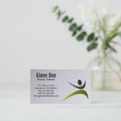 Fitness - Geschäfts-Karten Visitenkarte (Stehend Vorderseite)