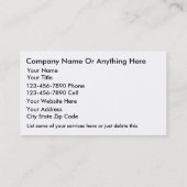 Fitness-Geschäfts-Karten Visitenkarte (Rückseite)