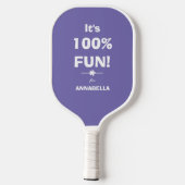 Fitness Geschenk für sie, Personalisiert schick bl Pickleball Schläger (Rückseite)