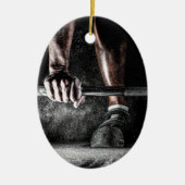 Fitness Gewicht Barbell Gym Keramik Ornament (Vorne)