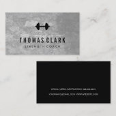 Fitness Gewicht Grau Textur Visitenkarte (Vorne/Hinten)