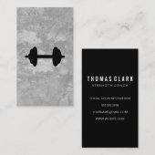 Fitness Gewicht Grau Textur Visitenkarte (Vorne/Hinten)
