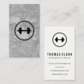 Fitness Gewicht Grau Textur Visitenkarte (Vorne/Hinten)
