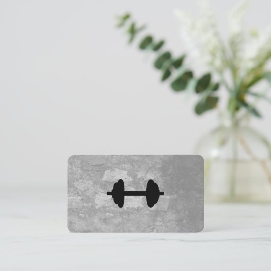Fitness Gewicht Grau Textur Visitenkarte (Stehend Vorderseite)