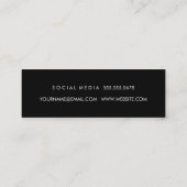 Fitness Gewicht Schwarz bedrückte Textur Mini Visitenkarte (Rückseite)