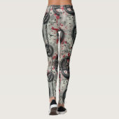 Fitness Gewicht Teller Ketten Nahtloses Muster Leggings (Rückseite)