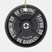 Fitness-Gewichtsplatte für Trainer Keramik Ornament (Hinten)