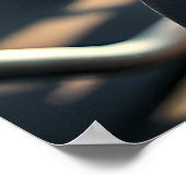 Fitness Girl&Cat in Gym. Workout-Motivation für Fr Poster (Ecke)