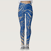 Fitness Girl Eleganz Imitats goldenes Labyrinth in Leggings (Vorderseite)