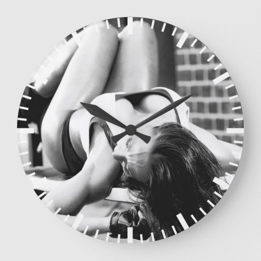 Fitness Girl Große Wanduhr (Vorderseite)