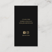 Fitness Girl Personal Trainer Gold Glitzer Visitenkarte (Rückseite)