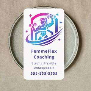 Fitness Girl Personal Trainer Online Fitness Coach Visitenkarte