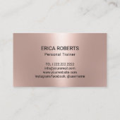 Fitness Girl Rose Gold 10 Class Cafè Treuekarte (Rückseite)