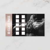 Fitness Girl Rose Gold 10 Class Cafè Treuekarte (Vorderseite)