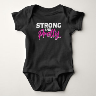 Fitness Girl Weightlift Weibliche Fitness Workout Baby Strampler