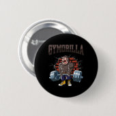 Fitness Gorilla Club Button (Vorne & Hinten)