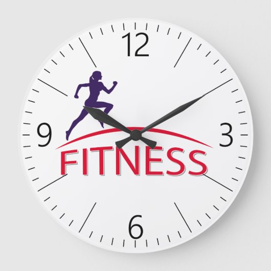 Fitness Große Wanduhr (Vorderseite)