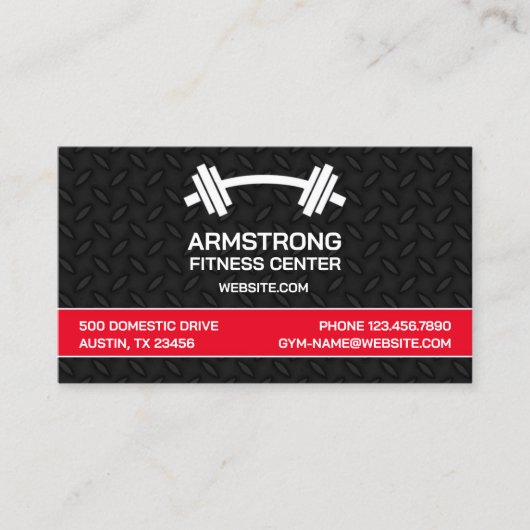 Fitness Gym Business Card Visitenkarte (Vorderseite)