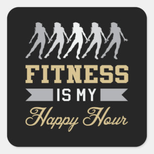 Fitness Gym Dance Dancing Workout Sportgeschenk Id Quadratischer Aufkleber