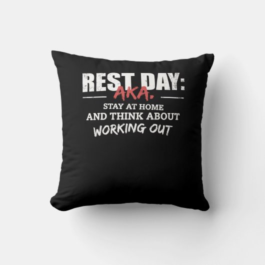 Fitness Gym Funny Quote Erholung Day Kissen (Vorderseite)