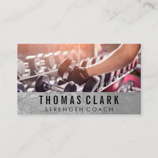 Fitness Gym | Gewicht Visitenkarte (Vorderseite)