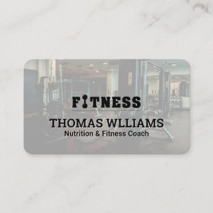 Fitness Gym Hintergrund   Personal Trainer Visitenkarte