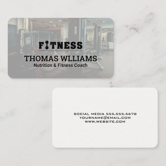 Fitness Gym Hintergrund | Personal Trainer Visitenkarte (Vorne/Hinten)