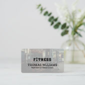 Fitness Gym Hintergrund | Personal Trainer Visitenkarte (Stehend Vorderseite)