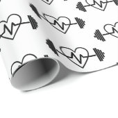 FITNESS GYM IST LEBEN GESCHENKPAPIER (Rolleneckpunkt)