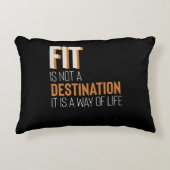 Fitness Gym Motivation Fit ist Art des Lebens Dekokissen (Vorderseite)