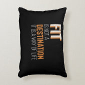 Fitness Gym Motivation Fit ist Art des Lebens Dekokissen (Vorderseite(Vertikal))