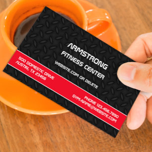 Fitness Gym Personal Trainer Business Card Visitenkarte