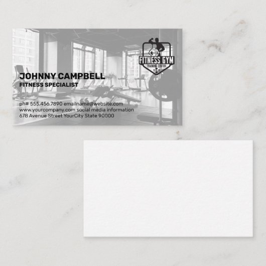Fitness Gym | Personal Trainer Visitenkarte (Vorne/Hinten)