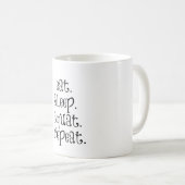 Fitness Gym Quote: EAT, Sleep, Squat Kaffeetasse (VorderseiteRechts)