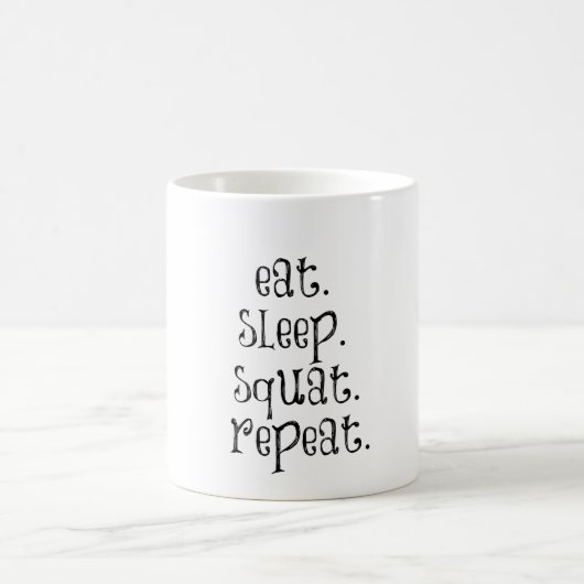 Fitness Gym Quote: EAT, Sleep, Squat Kaffeetasse (Mittel)