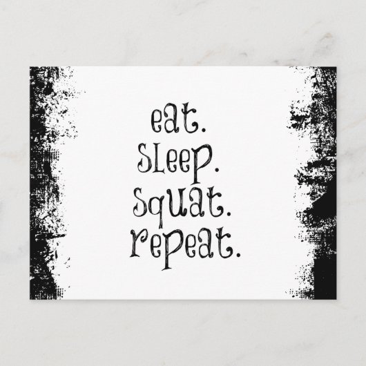 Fitness Gym Quote: EAT, Sleep, Squat Postkarte (Vorderseite)