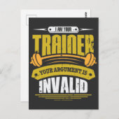 Fitness Gym Trainer - Ihr Argument ist ungültig Postkarte (Vorne/Hinten)