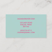 Fitness Gym Trainer Sport CUSTOM Bezaubernd Visitenkarte (Rückseite)