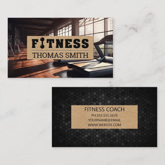 Fitness Gym | Übung Visitenkarte (Vorne/Hinten)