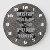 FITNESS GYM UND WORKOUT MOTIVIEREND GROßE WANDUHR (Vorderseite)