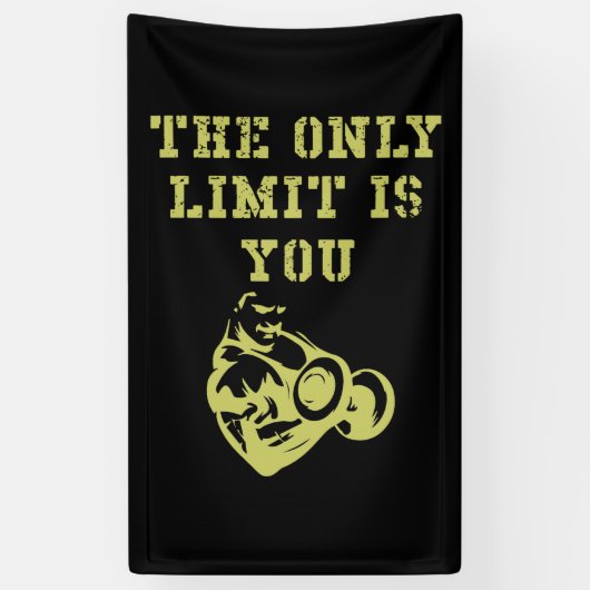 FITNESS GYM UND WORKOUT ZUHAUSE BANNER (Vertikal)