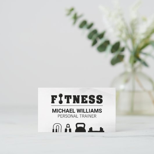 Fitness | Gym Weight Visitenkarte (Stehend Vorderseite)