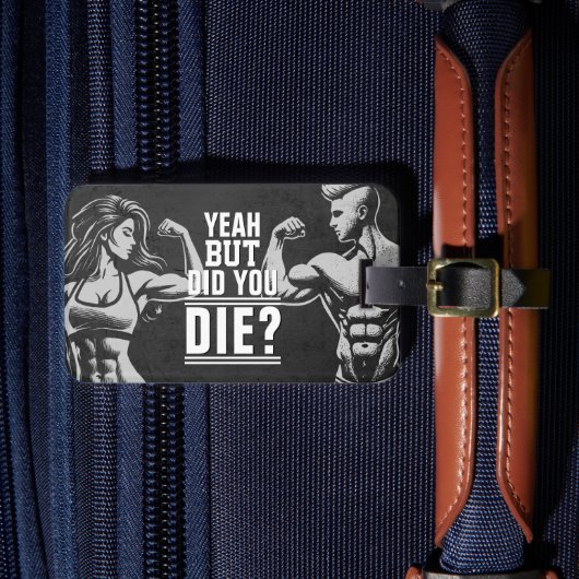 Fitness Gym Workout Bodybuilding Motivierend Gepäckanhänger (Vorderseite Insitu 4)