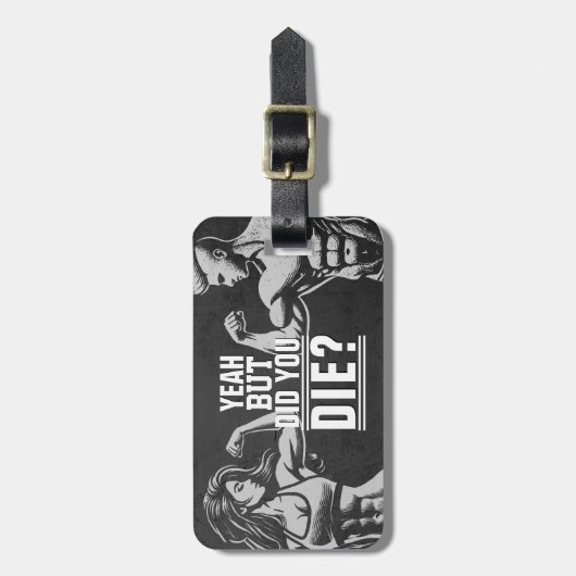 Fitness Gym Workout Bodybuilding Motivierend Gepäckanhänger (Vorderseite vertikal)