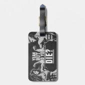 Fitness Gym Workout Bodybuilding Motivierend Gepäckanhänger (Rückseite vertikal)