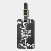 Fitness Gym Workout Bodybuilding Motivierend Gepäckanhänger (Vorderseite vertikal)